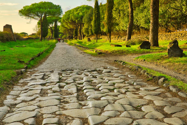 View of the Colosseum in Rome, Italy at sunset